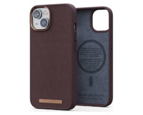 FUNDA MAGSAFE IPHONE 14 PIEL MARRON OSCURO NJORD