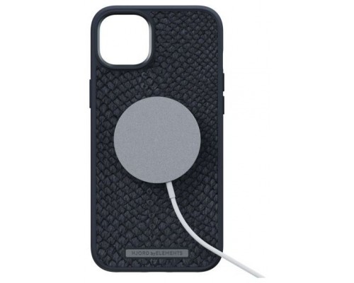 FUNDA MAGSAFE IPHONE 14 PIEL DE SALMON NEGRO NJORD