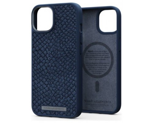 FUNDA MAGSAFE IPHONE 14 PIEL DE SALMON AZUL PETROLEO NJORD