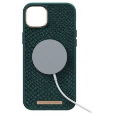 FUNDA MAGSAFE IPHONE 14 PLUS PIEL DE SALMON VERDE OSCURO NJORD