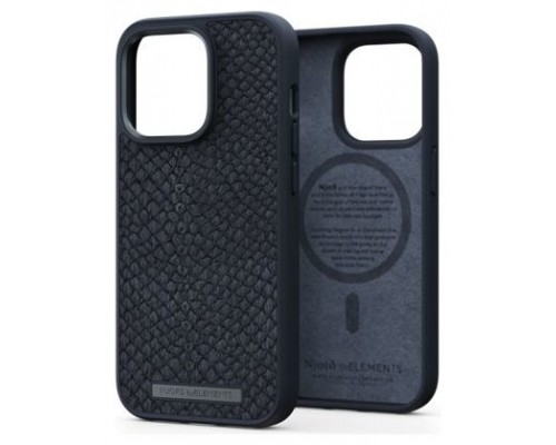 FUNDA MAGSAFE IPHONE 14 PRO PIEL DE SALMON NEGRO NJORD