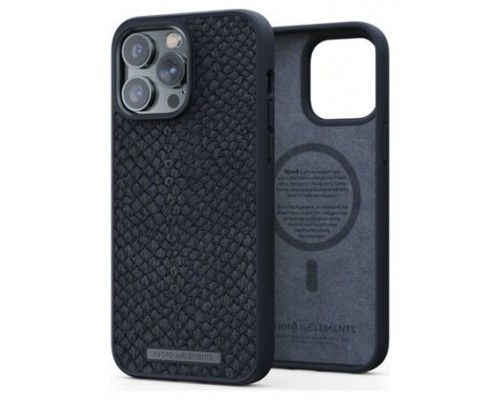 FUNDA MAGSAFE IPHONE 14 PRO MAX PIEL DE SALMON NEGRO NJORD