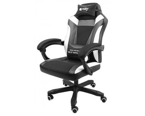 SILLA GAMING FURY AVENGER M+ GASLIFT 3 150KG NEGRA/BLANCA