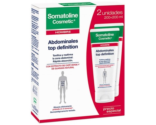 SOMATOLINE COSMETIC HOMBRE ABDOMINALES TOP DEFINITION CRIOACTIVO LOTE 2 PZ·