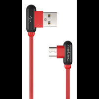 CABLE NATEC USB-C MACHO A USB-A 2.0 MACHO 1M CONECTORES EN ANGULO ROJO EN CAJA