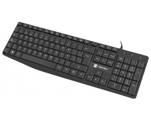 TECLADO NATEC NAUTILUS SLIM LAYOUT 106 TECLAS NEGRO