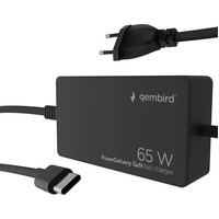 GEMBIRD Cargador rápido USB tipo C PD de 65 W GaN-10IA GEMBIRD Cargador rápido USB tipo C PD de 65 W GaN