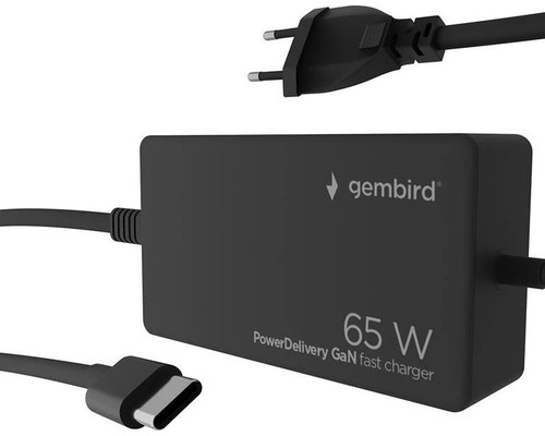 GEMBIRD Cargador r&aacute;pido USB tipo C PD de 65 W GaN