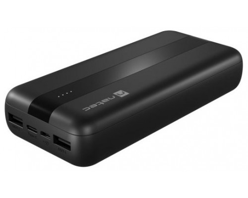 POWER BANK NATEC TREVI 20.000 mAh 2xUSB 2.1A 1xUSB-C NEGRO