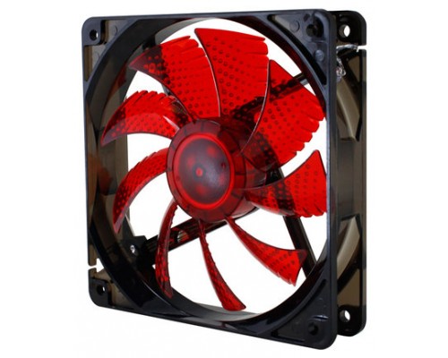 VENTILADOR CAJA NOX COOL FAN LED 120MM NEGRO LED ROJO