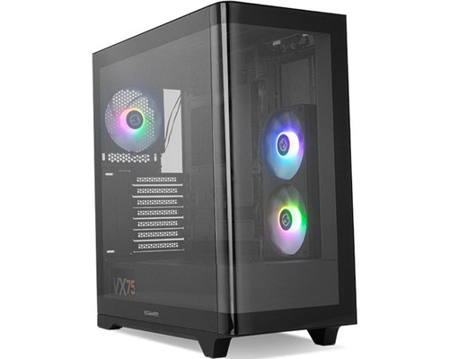 NOX Semitorre HUMMER ETHER Cristal Curvo Negro