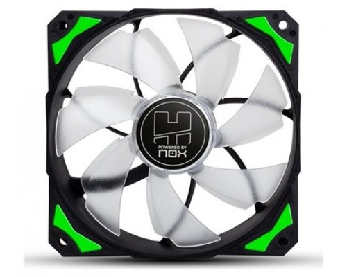 VENTILADOR CAJA NOX HUMMER H-FAN LED 120MM NEGRO LED VERDE