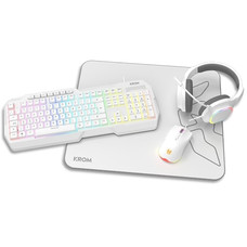 KROM KENTA PC Combo Gaming 4 en 1 RGB Blanco-IA10 KROM KENTA PC Combo Gaming 4 en 1 RGB Blanco