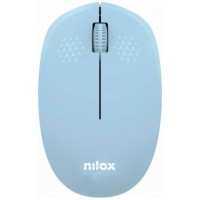 Nilox Ratón Wireless, 1000 DPI, 3 botones, Azul