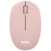 Nilox Ratón Wireless, 1000 DPI, 3 botones, Rosa