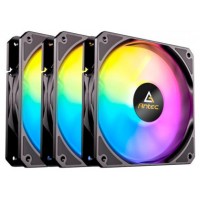 KIT 3 VENTILADORES AUXILIAR P12 A-RGB NEGRO ANTEC