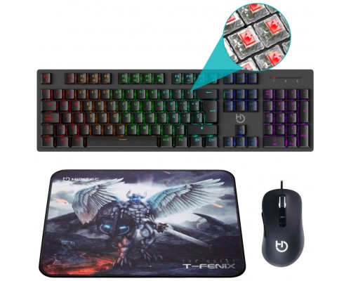 Hiditec Combo Gaming GK400 Tecl+Rat+Alfombrilla