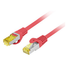 CABLE RED LANBERG LATIGUILLO CAT.6A S/FTP LSZH CU 0.25M ROJO FLUKE PASSED