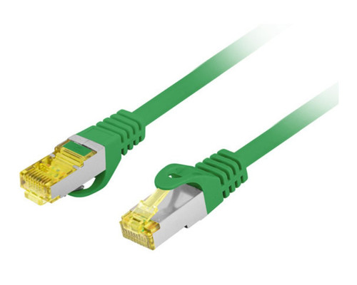CABLE RED LANBERG LATIGUILLO CAT.6A S/FTP LSZH CU 1M VERDE FLUKE PASSED
