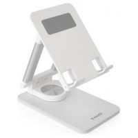 SOPORTE SOBREMESA AJUSTABLE PARA TABLETS 12.9"" BLANCO TOOQ