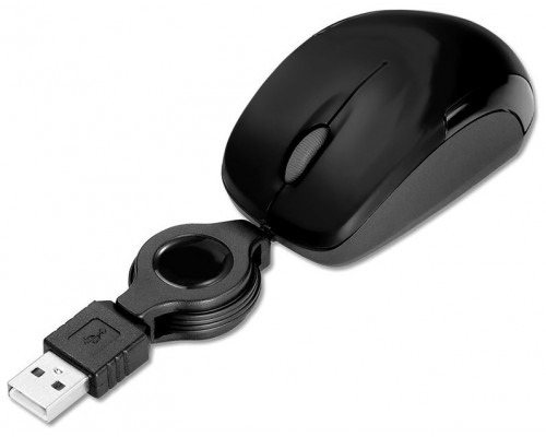 RATON USB MINI PHOENIX 1010+ NEGRO RETRACTIL