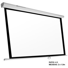 Pantalla manual videoproyector pared y techo-MR9 Pantalla manual videoproyector pared y techo