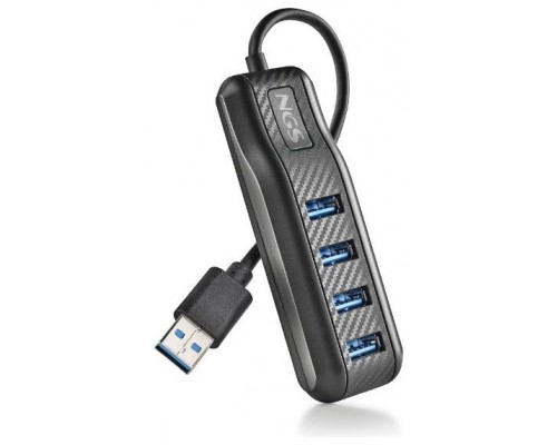 HUB 4 PUERTOS USB PORT 3.0 NEGRO NGS