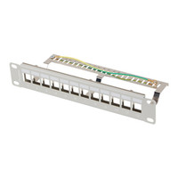 PATCH PANEL LANBERG 12 PUERTOS 1U RACK 10" FTP PARA MODULOS KEYSTONE GRIS-1DI PATCH PANEL LANBERG 12 PUERTOS 1U RACK 10" FTP PARA MODULOS KEYSTONE GRIS