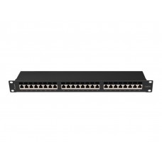 PATCH PANEL 24 PORT 1U 19" CAT.6A FTP BLACK LANBERG