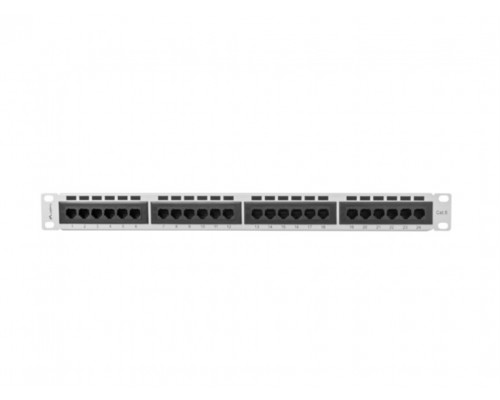 PATCH PANEL LANBERG CAT.6 UTP 24 PUERTOS 1U RACK 19" GRIS
