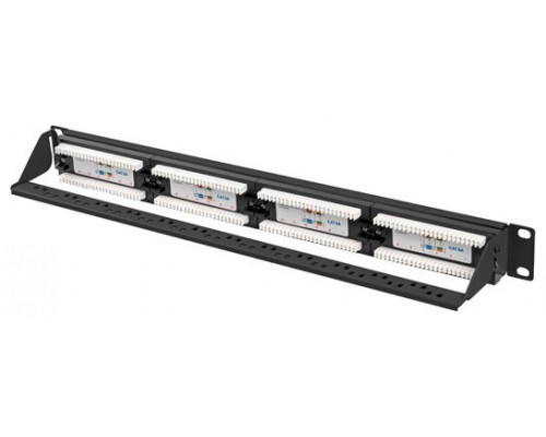 PATCH PANEL LANBERG 24 PUERTOS 1U 19? CAT.6A UTP NEGRO