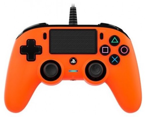 GAMEPAD NACON OFICIAL PS CON CABLE COMPACT NARANJA PS4