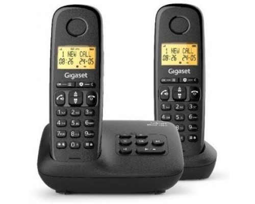 Gigaset Basic 100 Inal&aacute;mbrico DECT Negro Duo