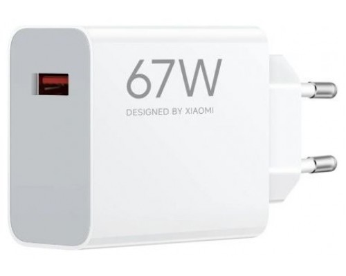 CARGADOR PARED 67W USB-A BLANCO  XIAOMI
