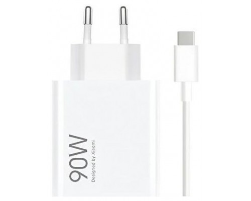 CARGADOR PARED 90W USB-A + CABLE TYPE-C BLANCO  XIAOMI