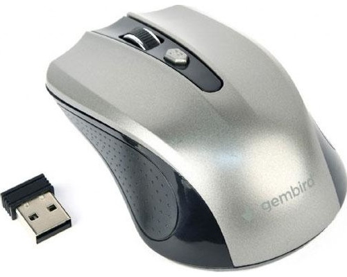 Gembird Rat&oacute;n &Oacute;ptico Inal&aacute;mbr. 1600 DPI Negro/Gris