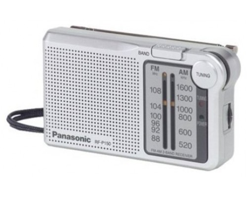 RADIO PORTATIL PANASONIC RF-P150DEG-S AM/FM SINTONIZADOR ANALOGICO COLOR PLATA·