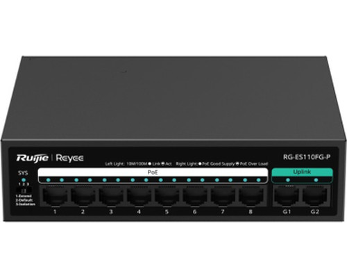 SWITCH RUIJIE UNMANAGED 8 RJ45 POE 1 SFP COMBO-DI17 SWITCH RUIJIE UNMANAGED 8 RJ45 POE 1 SFP COMBO