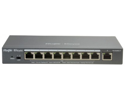 Ruijie Switch 9xGb RJ45 (8 PoE/POE+) 120W Steel