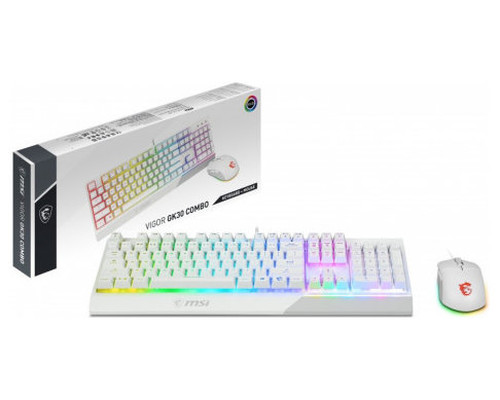 Msi Teclado + Ratón Vigor GK30 COMBO White-IA22 Msi Teclado + Ratón Vigor GK30 COMBO White