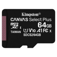 MICRO SD 64 GB CANVAS SELECT PLUS  1 ADAP. CLASS 10 KINGSTON