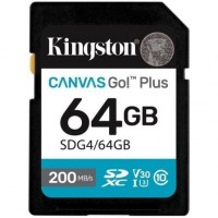 Kingston Canvas Go! Plus 4 SD 64GB class 10 U3 V30-3IA Kingston Canvas Go! Plus 4 SD 64GB class 10 U3 V30