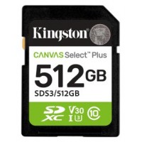 SECURE DIGITAL HC 512 GB CANVAS SELECT PLUS GEN3 CLASE10 KINGSTON