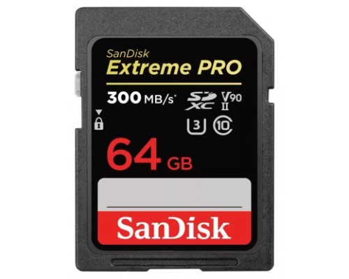 SANDISK EXTREMEPRO SDXC V90 64GB 300MB UHS-II  SDSDXDK-064G-GN4IN·