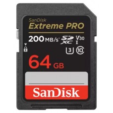 MEMORIA SD 64GB SANDISK EXTREME PRO SDXC 200MB/s UHS-I C10CARD ·