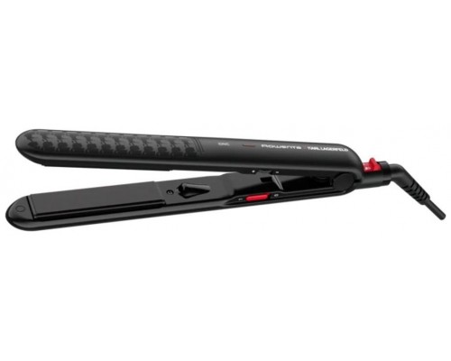 PLANCHA DE PELO ROWENTA SF321LF0 KARL LAGERFELD OPTILISS COLOR NEGRO Y ROJO 130-230ºC·