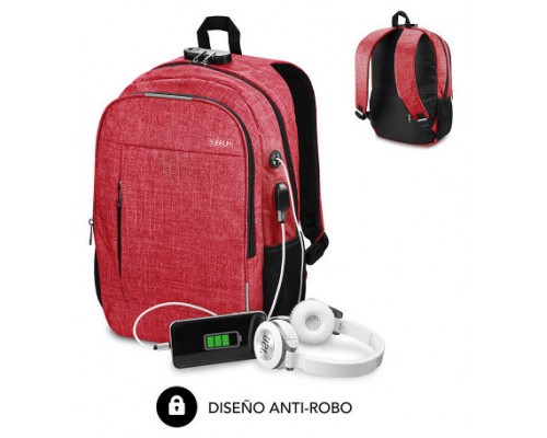 MOCHILA SUBBLIM URBAN LOCK BACKPACK 16" RED