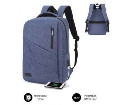 MOCHILA CITY BACKPACK 15.6"" AZUL SUBBLIM