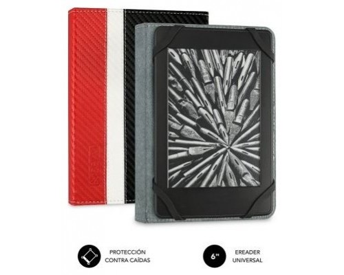 FUNDA TABLET SUBBLIM CLEVER EBOOK CASE 6" RED