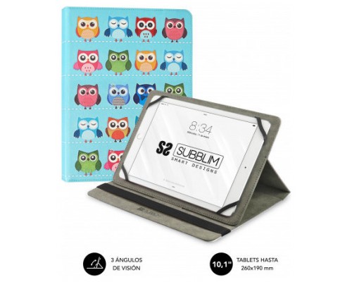 FUNDA TABLET OWLS 10.1"" SUBBLIM